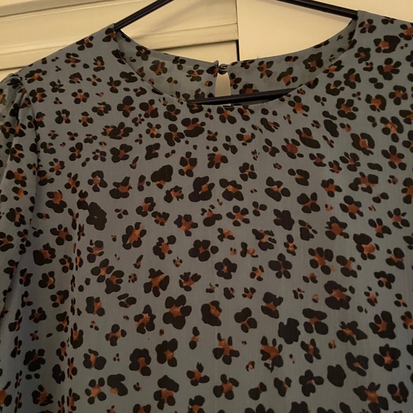 LK Bennett London Blue Leopard Print Dress - Size 12 (US) - Picture 4 of 5